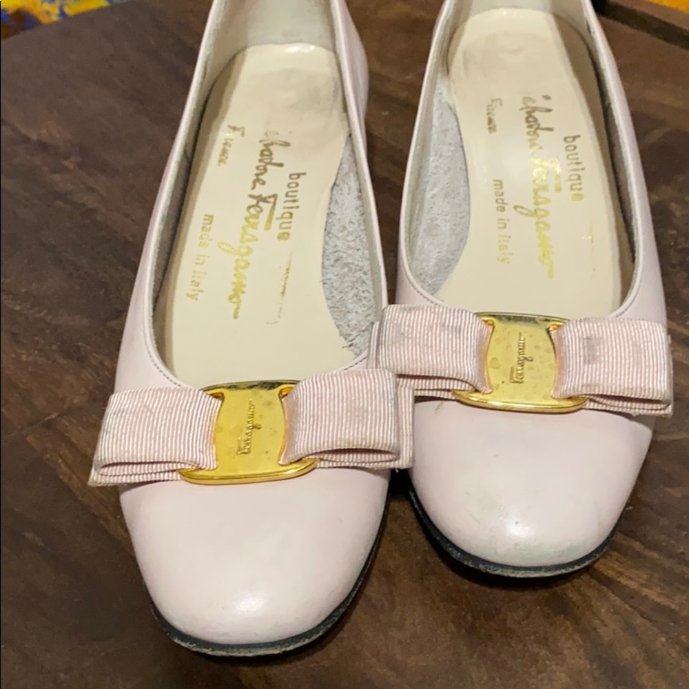 Ferragomo Salvatore pink Vera Bow loafers